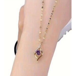 Exquisite Shiny Geometric Gold Plated Necklace